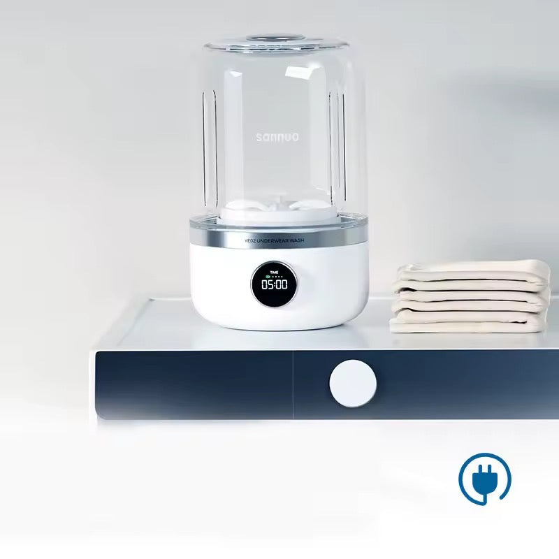 Mini machine à laver, petit appareil portable sans fil utilisé pour nettoyer les sous-vêtements et les chaussettes petite machine à laver domestique